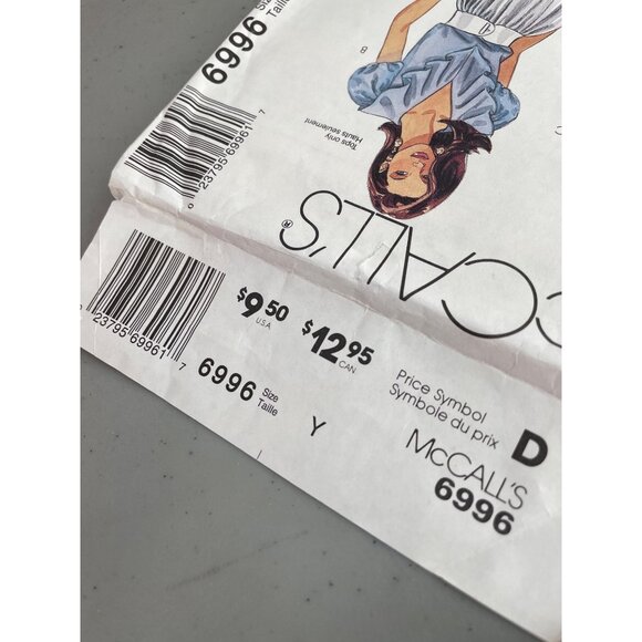 90s McCalls 6996 Misses Tops Sewing Pattern Ruffle Blouses Sizes XS-M UNCUT - Picture 5 of 6